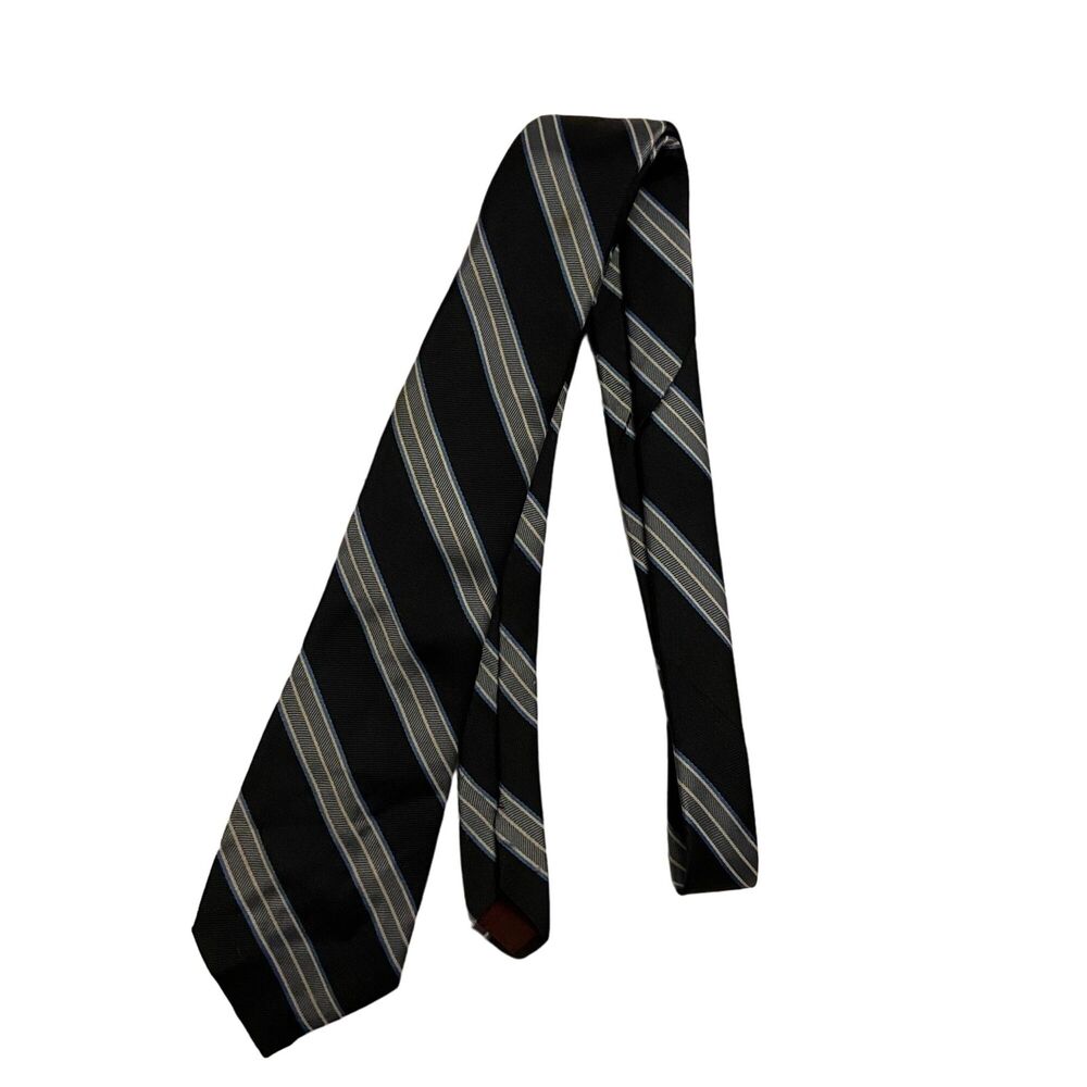 #7962 Ketch Navy Blue and Light Stripped Mens Necktie